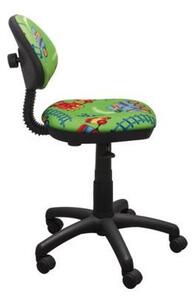 Dětská otočná židle KIERAN - VLÁČEK zelená
