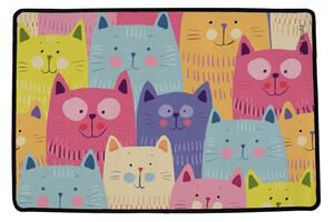 Rohožka cats in colours, 75 x 45 cm