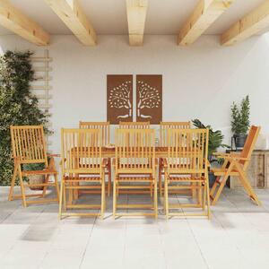 9dílný zahradní jídelní set 180x90x75 cm masivní akáciové dřevo 3295259