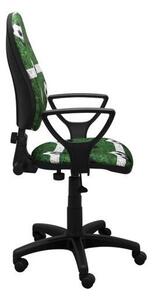 Dětská otočná židle GREG - FOTBAL zelená