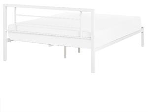 Kovová postel s rámem 160 x 200 cm bílá CUSSET