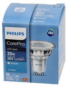 LED žárovka Philips GU10 - 3,5W - 255Lm 36° - teplá bílá 3000K - CorePro Premium