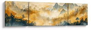 Obraz - Pohoří, akvarel (170x50 cm)