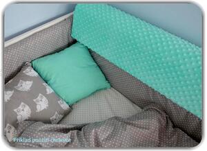 Chránič na dětskou postel MINKY 70 cm - hnědý