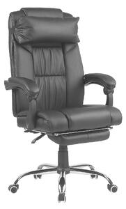 Kancelářská židle z černé ekokůže LUXURY