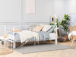 Kovová postel 80 x 200 cm bílá TULLE