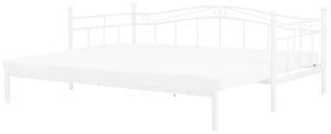Bílá kovová postel s rámem 90 x 200 cm TULLE