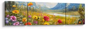 Obraz - Malovaná krajina (170x50 cm)