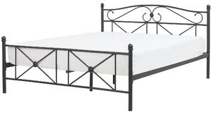 Černá kovová postel s rámem 160 x 200 cm RODEZ