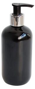 Dávkovač na mýdlo 300 ml černý s černo-stříbrnou pumpičkou BELA