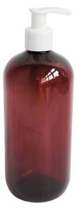 Dávkovač na mýdlo 500 ml hnědý s bílou pumpičkou BELA