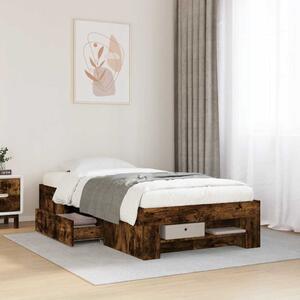 Rám postele bez matrace kouřový dub 90x190 cm kompozitní dřevo 3295524