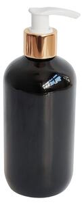 Dávkovač na mýdlo 300 ml černý s bilo-zlatou pumpičkou BELA