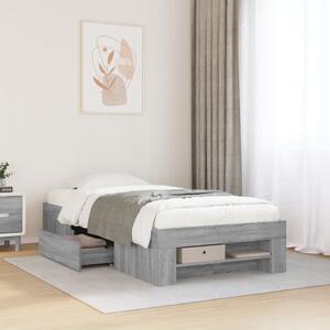 Rám postele šedý sonoma 75 x 190 cm kompozitní dřevo 3295532
