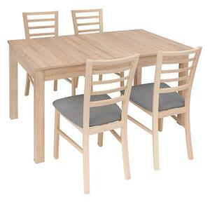 Moderní sada stolu a židlí do jídelny Bryk - Black Red White - BRW
