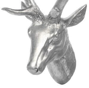 Nástěnná figurka stříbrná 67 cm DEER HEAD