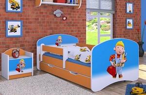 Dětská postel se šuplíkem 180x90cm BOŘEK STAVITEL