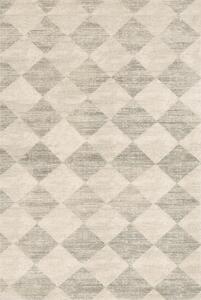 Kusový koberec vlněný Agnella Agnus Checkered Šedý Béžový Rozměr: 160x240 cm