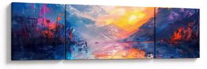 Obraz - Malba krajiny (170x50 cm)
