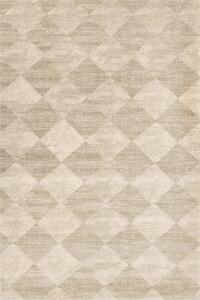 Kusový koberec vlněný Agnella Agnus Checkered Béžový Rozměr: 160x240 cm