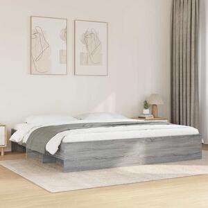 Rám postele šedý sonoma 200 x 200 cm kompozitní dřevo 3295630
