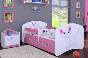 Dětská postel se šuplíkem 160x80cm KOČIČKA