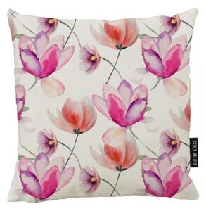 Povlak na polštář pink tulips, canvas bavlna