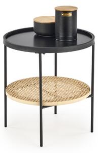 Halmar Konferenční stolek KAMPA, přírodní ratan / černá
