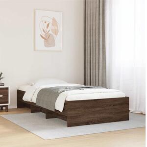 Rám postele bez matrace hnědý dub 90 x 200 cm kompozitní dřevo 3295680