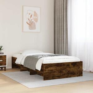 Rám postele bez matrace kouřový dub 90x200 cm kompozitní dřevo 3295678