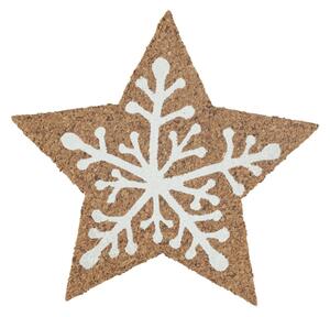 Altom Korková podložka pod hrnek Winter star10 x 10 x 0,3 cm, sada 6 ks