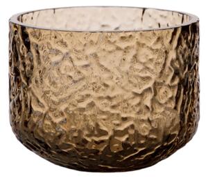 ERNST Skleněný svícen Pattern Amber - 6 cm EF565