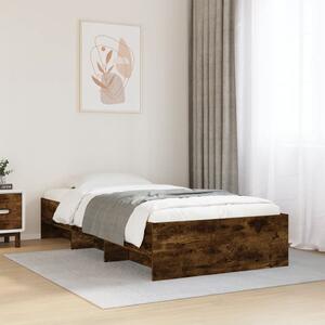 Rám postele bez matrace kouřový dub 75x190 cm kompozitní dřevo 3295713
