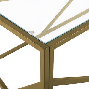 Konferenční skleněný stolek zlatý ORLAND