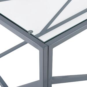Konferenční skleněný stolek stříbrný ORLAND