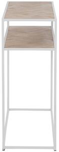 Dřevěný toaletní stolek J-line Zigtem 100 x 35 cm s bílou konstrukcí