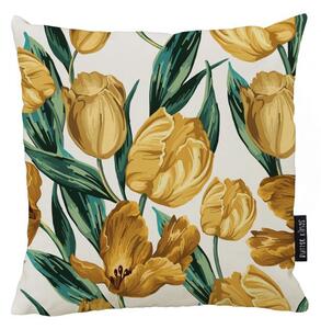 Povlak na polštář yellow tulips, canvas bavlna