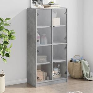 Highboard s dvířky betonově šedý 68x37x142 cm kompozitní dřevo 3295860