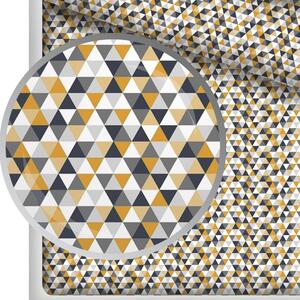 Hladká bavlna – Trojúhelníky žluté 160