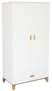 Théo Bébé Bílá lakovaná šatní skříň Naia 175 x 90 cm