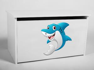 Box na hračky Denia, bílý + žralok