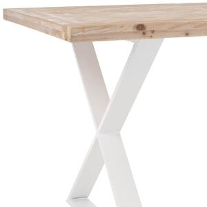 Dřevěný jídelní stůl J-line Zigtem 200 x 95 cm s bílou podnoží