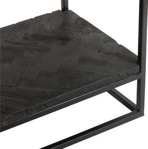 Černý dřevěný toaletní stolek J-line Gruban 161,5 x 46,5 cm