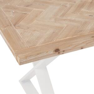 Dřevěný jídelní stůl J-line Zigtem 200 x 95 cm s bílou podnoží