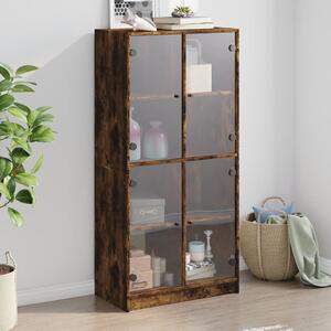 Highboard s dvířky kouřový dub 68x37x142 cm kompozitní dřevo 3295861