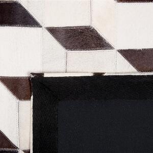 Kožený koberec hnědý 160 x 230 cm ALPKOY