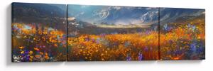 Obraz - Malovaná horská krajina II. (170x50 cm)