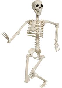 Dekorace HALLOWEEN Kostra člověka Kostlivec Pohyblivá Lebka 94 Cm