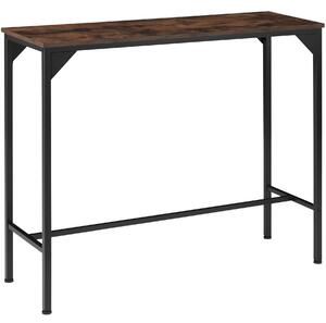 Tectake Barový stůl Kerry 120x40x100,5cm - Industriální dřevo tmavé, rustikální