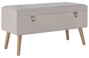 Lavice s úložným prostorem 80 cm šedá samet 329932